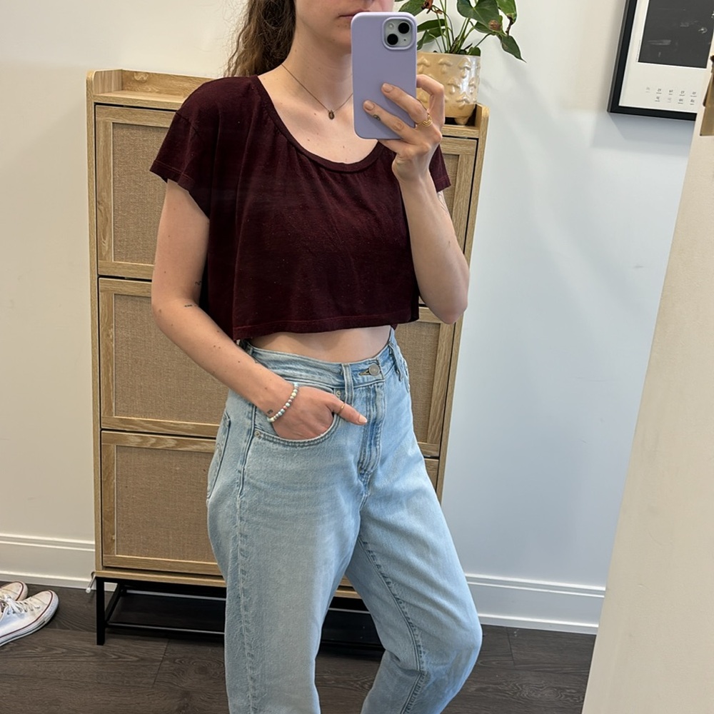 American Apparel ONE SIZE oversized crop top